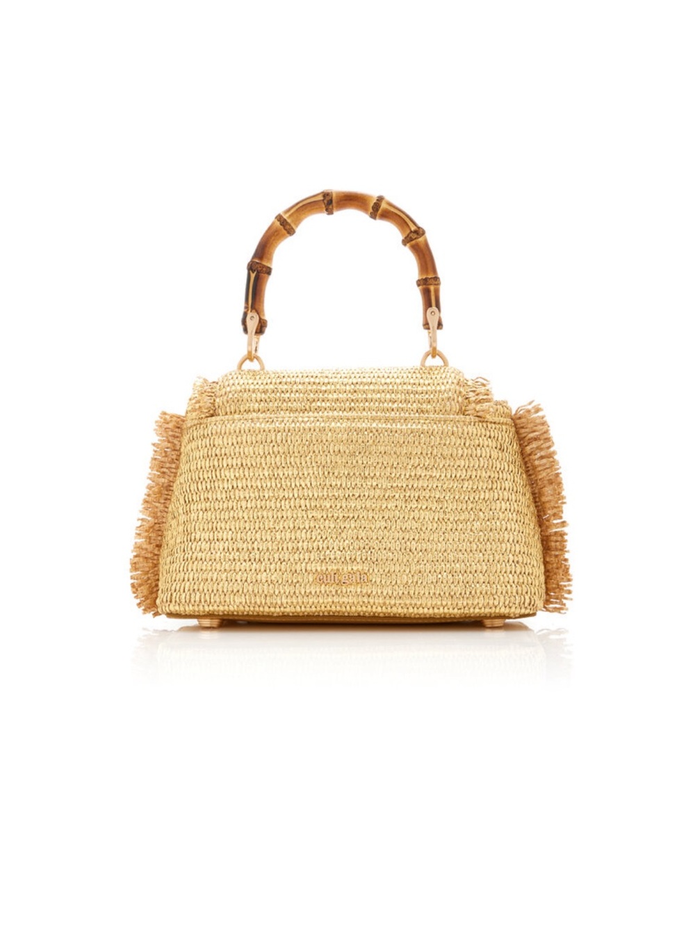 Cult Gaia Mini Ozzy Top Handle Bag Gold NWT - Picture 2 of 7